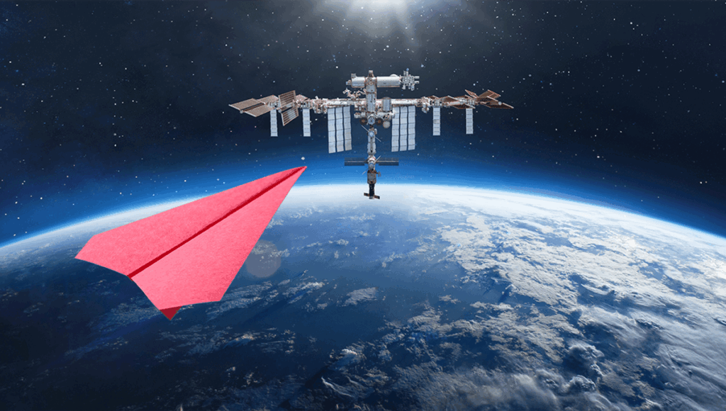 Paper Airplane ISS